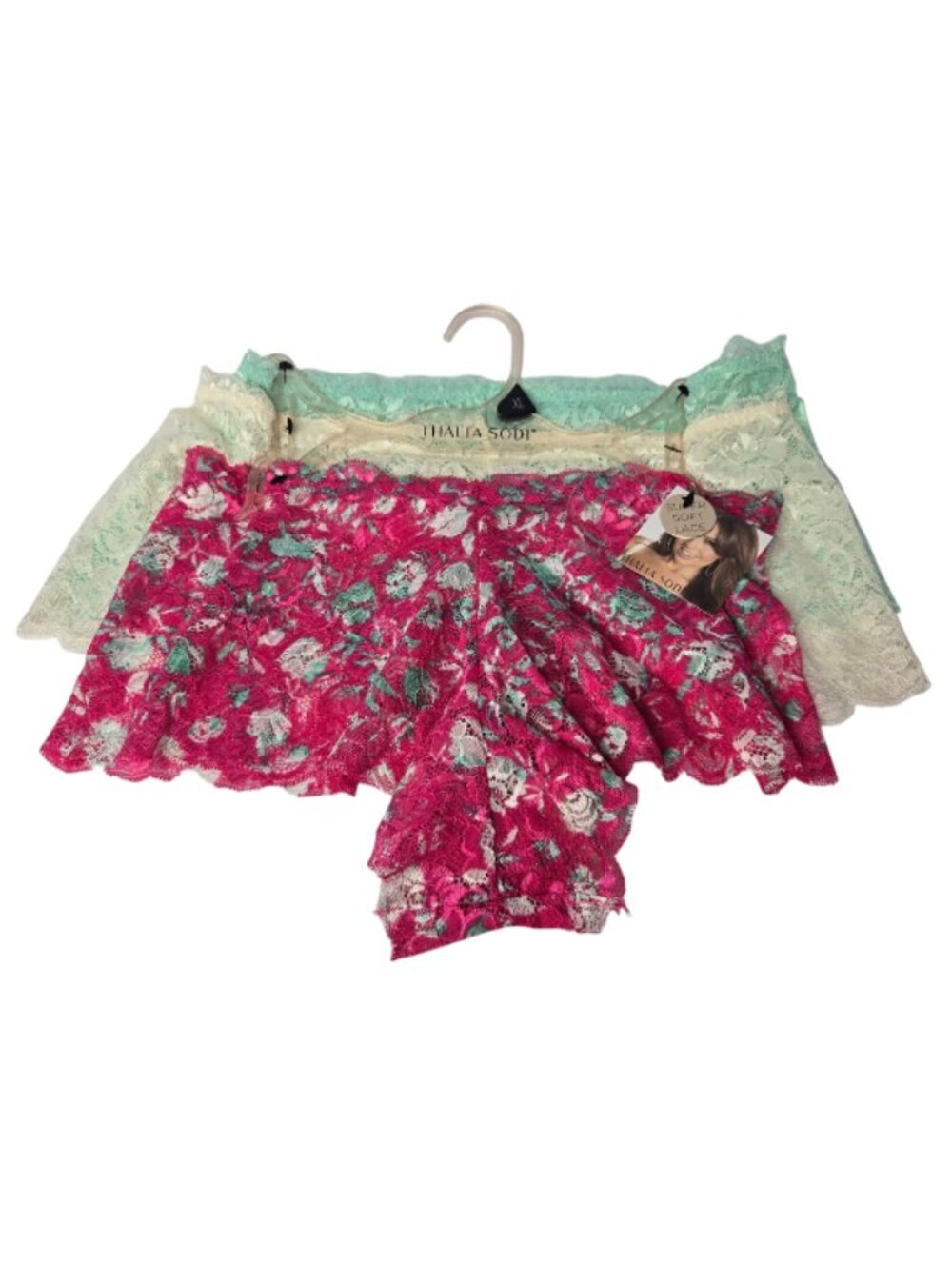 Thalia Sodi Intimates Women's Super Soft Lace Floral Panties 3-Pack Size XL NWT